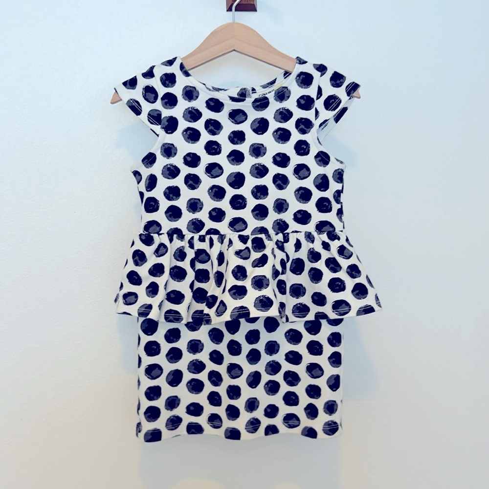 Genuine Kids polkadot Peplum dress- like new